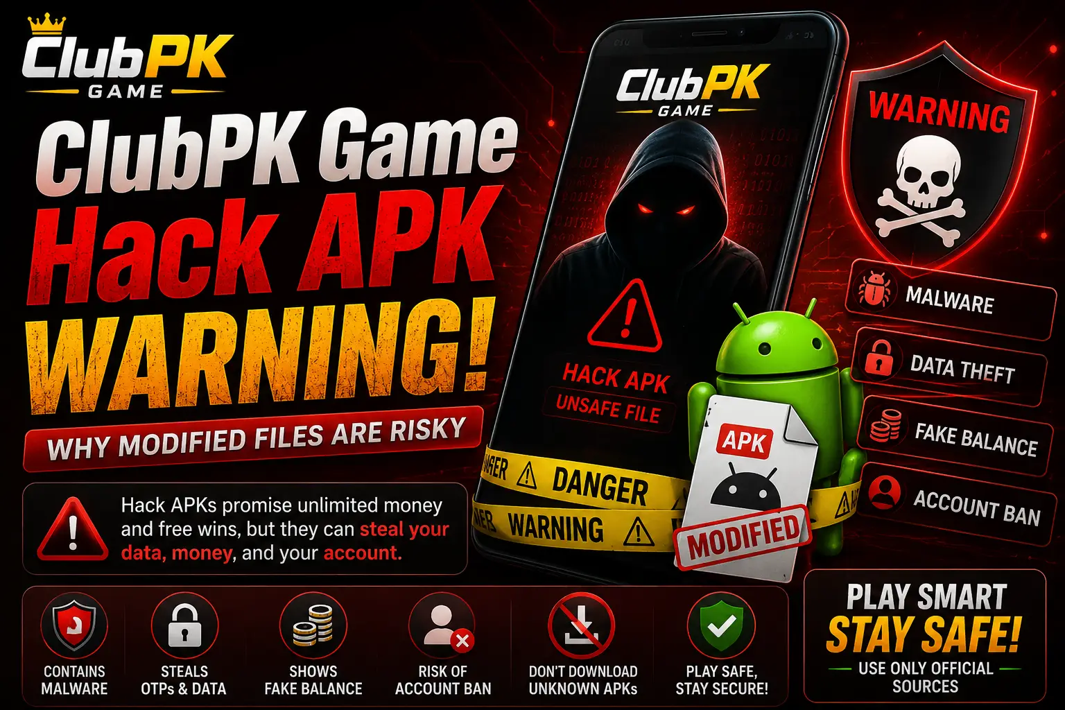 ClubPK Game Hack APK Warning